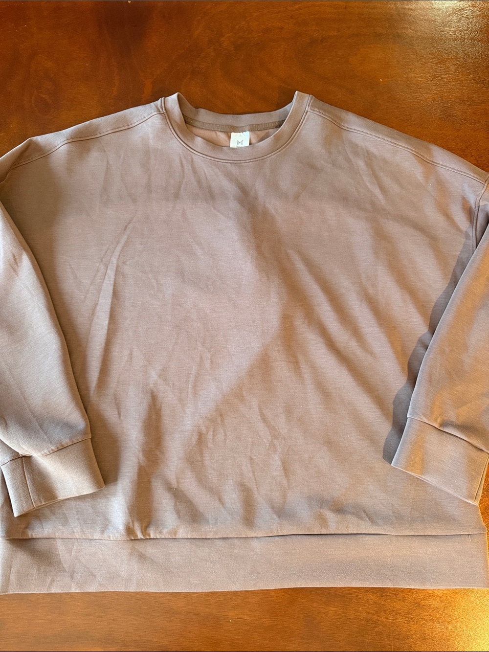 Women’s plus Lux Crewneck Sweatshirt in brown